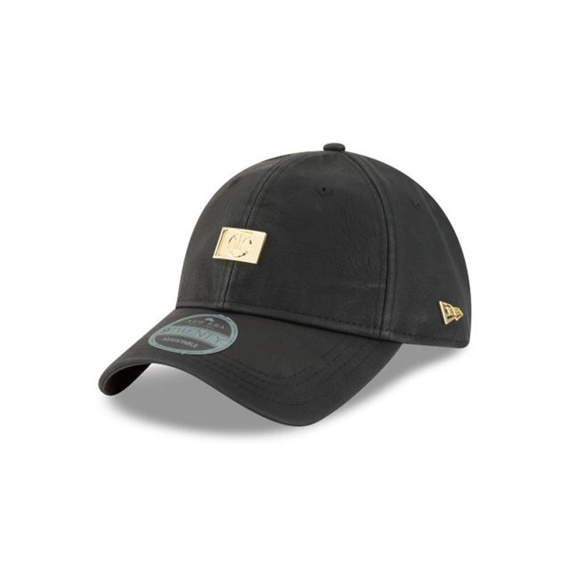 NBA Golden State Warriors Polished Badge 9Twenty Adjustable (WJA7833) - Black New Era Caps